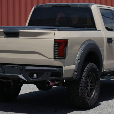 2015-2017 Ford F-150 Turn Signal Animated Red LED Bar Tail Lights Black/Smoke