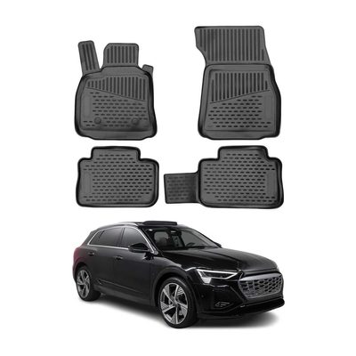 2019-2026 Audi Q8 e-tron Floor Mats Liners Full Set All Weather Black