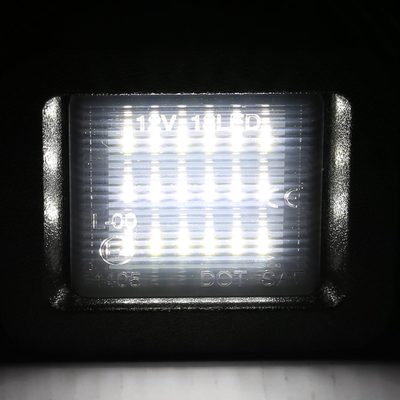 2015-2019 Ford F-150 Rear LED License Plate Lights Glossy Black/Smoke Lens