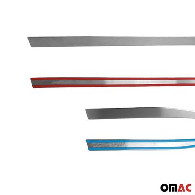 2015-2024 Jeep Renegade Side Door Molding Trim Brushed Steel Silver 4x