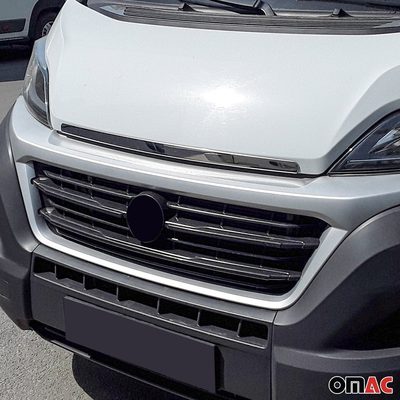 2023-2026 RAM ProMaster Front Hood Bonnet Strip Styling Trim Silver Stainless Steel