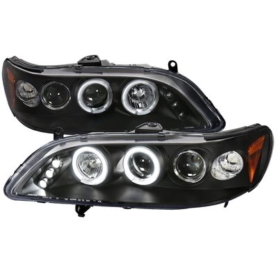 1998-2002 Honda Accord Dual Halo Projector Headlights Matte Black/Clear Lens
