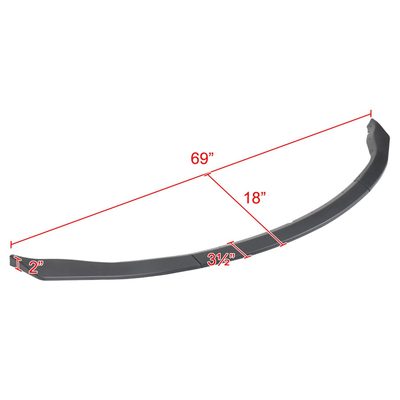 2003-2005 Nissan 350Z Glossy Black/Red Trim 3Pcs Front Bumper Lip Kit