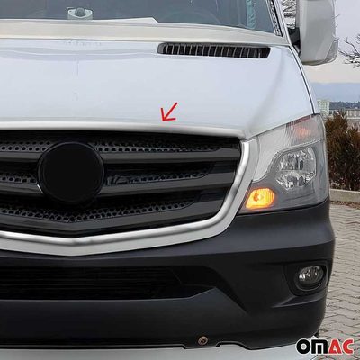 Front Grille Trim for Mercedes Sprinter W906 2006-2018 S.Steel Silver 2 Pcs