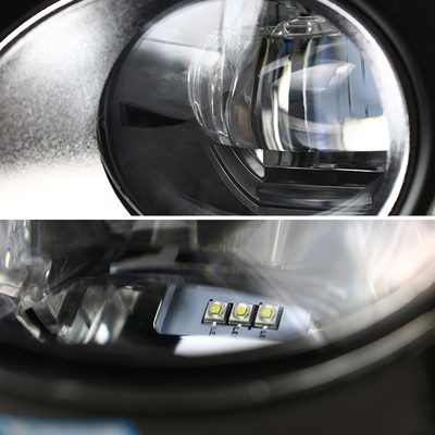 2012-2014 Toyota Camry SMD LED Fog Lights Switch & Black Bezels Chrome
