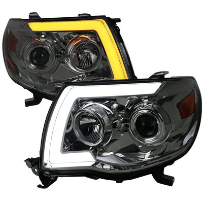 2005-2011 Toyota Tacoma LED Bar Projector Headlights Turn Signal Lights Smoke