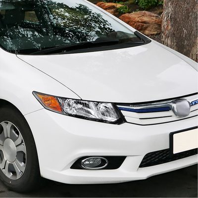 2012-2013 Honda Civic Coupe/ 2012-2015 Civic Sedan Crystal Headlights Matt Black
