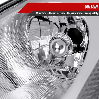 2003-2005 Infiniti G35 Coupe Factory Style Headlights Chrome/Clear Lens