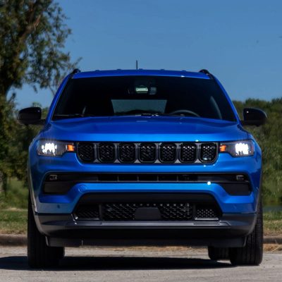 2022-2024 Jeep Compass Grille Overlay Gloss Black 7Pcs ABS Plastic
