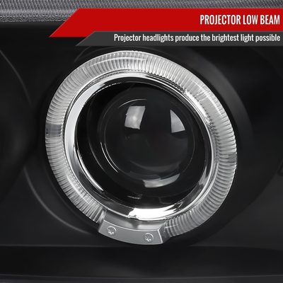 1999-2006 GMC Sierra/Yukon/Yukon XL Dual Halo Projector Headlights Matt Black