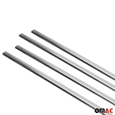 2008-2017 Mitsubishi Lancer Window Molding Trim Streamer Silver 4Pcs Stainless Steel