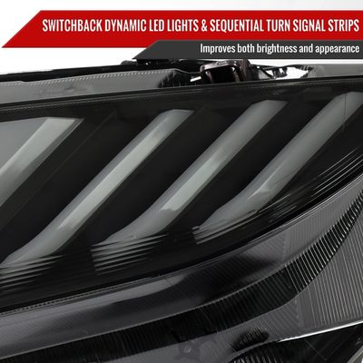 2016-2021 Honda Civic Full LED Projector Headlights Turn Signal Smoke