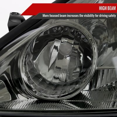 2004-2005 Toyota Sienna Factory Headlights w/Amber Reflector Chrome/Smoke