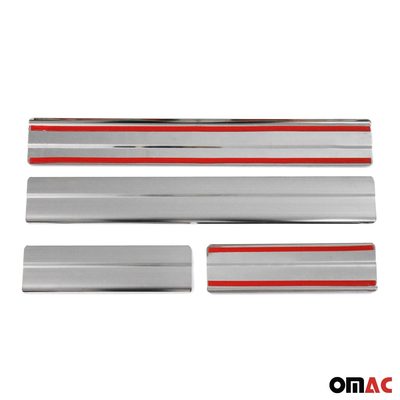 2017-2025 Mazda CX-5 2.gen Door Sill Scuff Plate Scratch Protector Stainless Steel Silver 4x