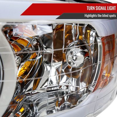 2002-2005 Dodge Ram 1500 / 2500 / 3500 LED Tube Headlights Chrome