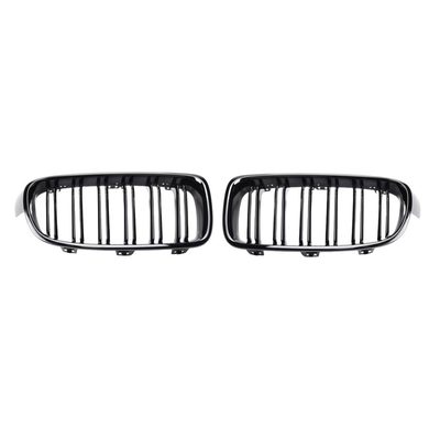 2012-2019 BMW 3 Series Sedan Wagon F30 F31 M3 Style Front Kidney Grille M3 Style Gloss Black Dual Slat