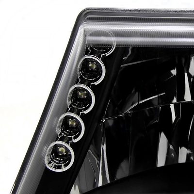 1998-2000 Ford Ranger Factory Style Headlights Matte Black/Clear Lens
