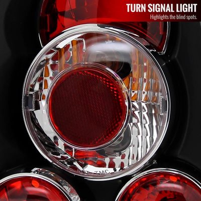 1998-2001 VW Passat Sedan Tail Lights Matte Black Housing/Clear Lens