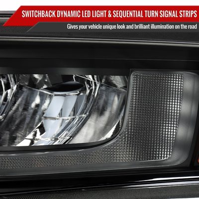 2019-2021 Chevy Silverado 1500 Full LED Projector Headlights LED Signal Smoke