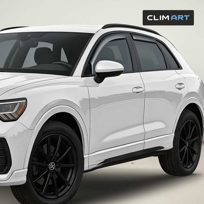 Clim Art Wind Deflectors for Audi Q3 2019-2026 In-channel Dark Smoke 4Pcs