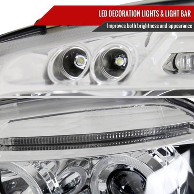 2006-2008 VW Golf Rabbit/ 2006-2010 Jetta Dual Halo Projector Headlights Chrome