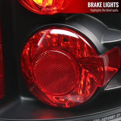 2003-2005 Toyota 4Runner Tail Lights Matte Black Housing/Clear Lens