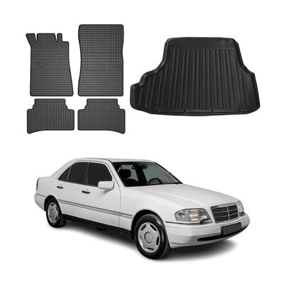 1994-2000 Mercedes C Class W202 Floor Mats & Cargo Liner Full Set All Weather