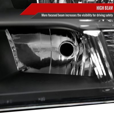 2009-2018 Dodge RAM 1500 / RAM 2500 3500 Factory Quad Headlights Black