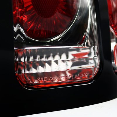 1994-1998 Ford Mustang Tail Lights Chrome Housing/Clear Lens