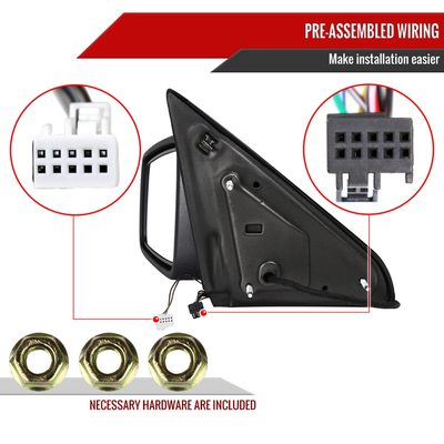 2013-2019 Dodge RAM Chrome Auto-Fold & Heated Side Mirror Driver Side
