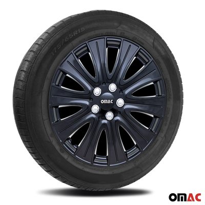 16" Hub Caps for Ford Transit 150 250 350 2015-2025 Black Silver Wheel Covers 4x