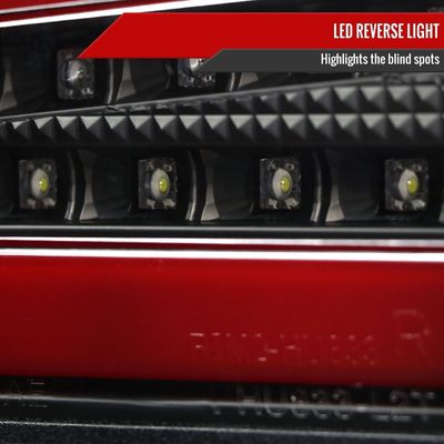 2008-2017 Mitsubishi Lancer / 08-2015 Lancer EVO X Red Bar LED Tail Lights Black