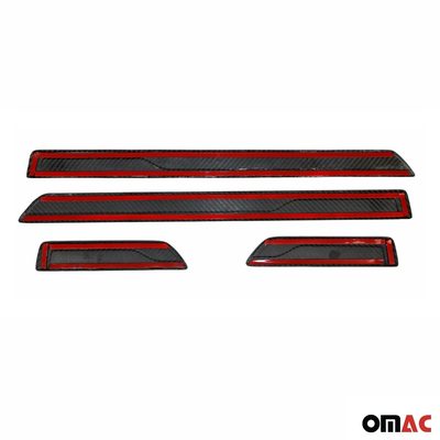 Jeep Grand Cherokee Door Sill Scuff Plate Scratch Protector Carbon Fiber 4 Pcs