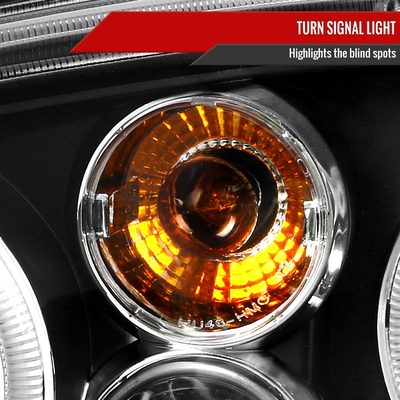 1999-2006 VW Golf Mk4 GTI/R32 Cabrio Dual Halo Projector Headlights Matt Black