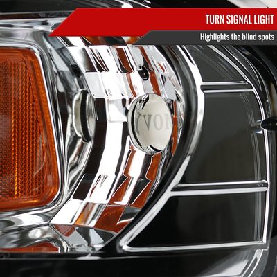 1997-2004 Ford F-150 / 97-2002 Expedition Dual Halo Projector Headlights Chrome