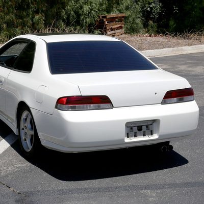 1997-2001 Honda Prelude Tail Lights Chrome Housing/Red Clear Lens