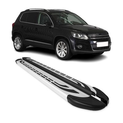 2009-2017 VW Tiguan Running Boards Side Steps Silver