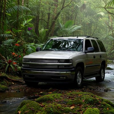 For Chevrolet Silverado Tahoe Suburban 1999-2002 LED Bar Style Headlights Bumper Light Chrome Housing Smoked Lens