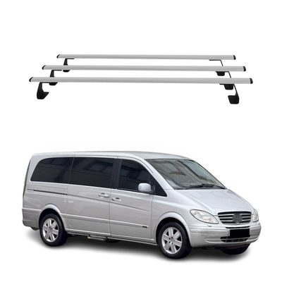 2003-2014 Mercedes Vito W639 Roof Rack Cross Bars 3Pcs Silver