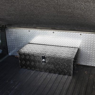 Universal 30" Heavy Duty Black Alu Truck Tool Box w/ Side Handles Lock & Keys