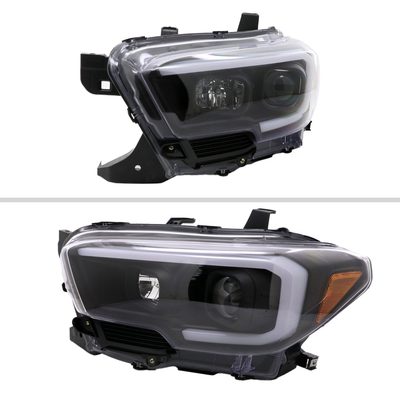 2016-2023 Toyota Tacoma Switchback LED C-Bar Projector Headlights Matt Black