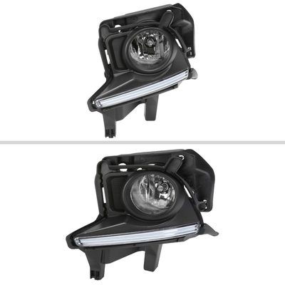 2014-2016 Toyota Highlander H16 Fog Lights Kit w/ LED Light Strip Chrome/Clear
