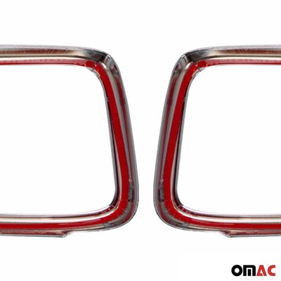 2015-2024 Jeep Renegade Trunk Tail Light Trim Frame Chrome Silver 2 Pcs