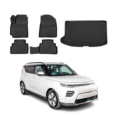 2020-2025 Kia Soul 3.gen Floor Mats & Cargo Liner Full Set All Weather Black
