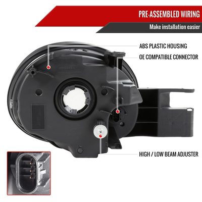 2003-2005 Dodge Neon Factory Style Headlights Matte Black Housing/Clear Lens