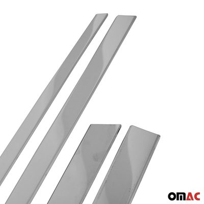 2018-2022 Ford EcoSport Side Door Molding Trim Skirt Garnish Stainless Steel Silver 4Pcs
