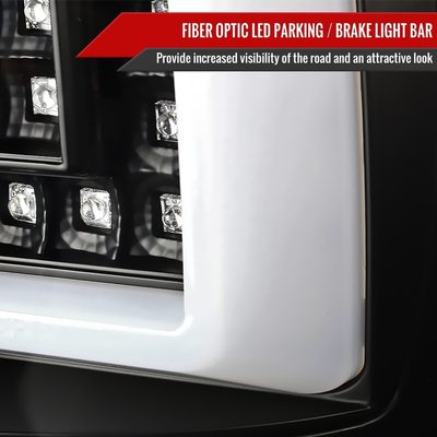 2000-2006 Chevy Suburban/Tahoe/Yukon/Yukon XL LED C Bar Tail Lights Matt Black