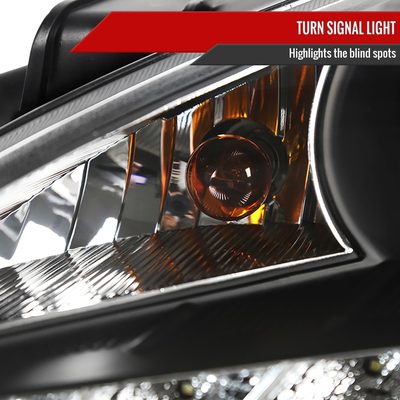 2010-2012 Hyundai Genesis Coupe Projector Headlights SMD LED Light Strip Black