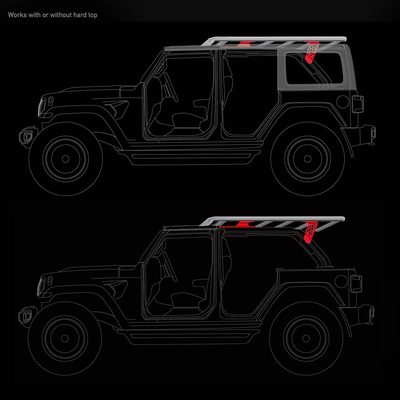 Kit de Montaje para Canastilla SRM al Roll Bar para Jeep Wrangler JL 18-22