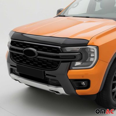 OMAC Front Bug Shield Hood Deflector Guard for Ford Ranger 2024-2026 Black